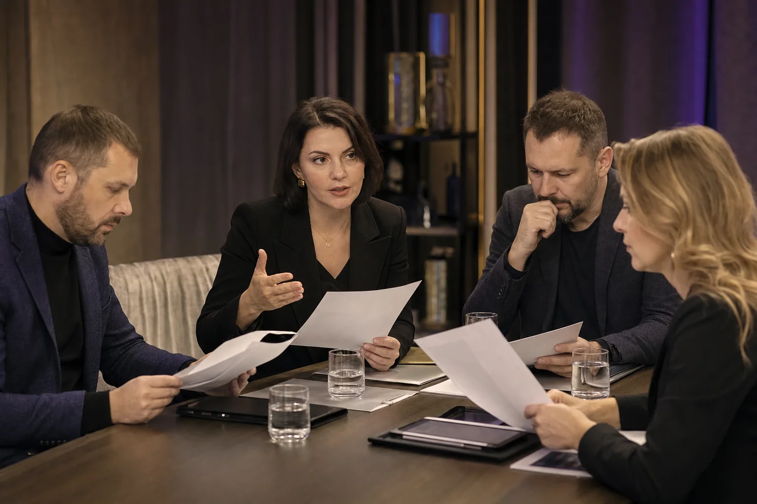 Экспертная группа обсуждает материалы закрытого профессионального голосования